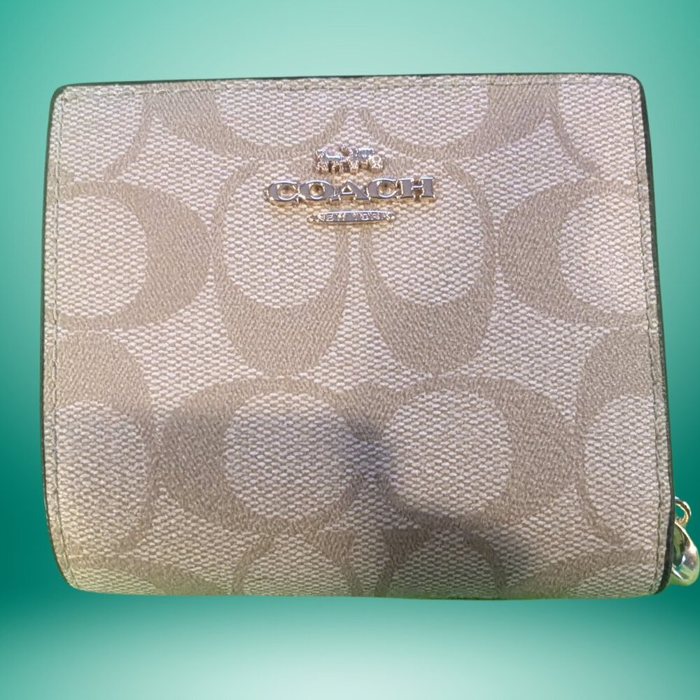 Coach Signature PVC Snap Wallet
